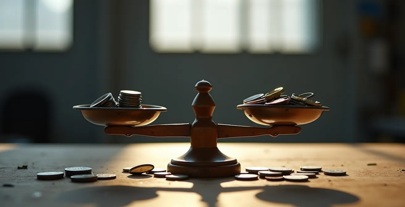 Graphique de comparaison des coûts cachés d'un projet métallerie